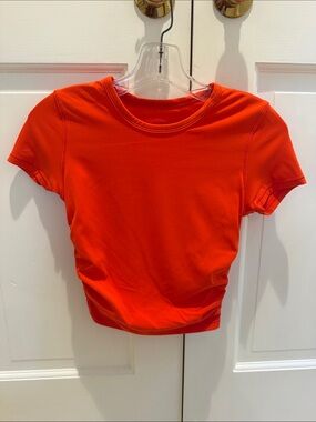lululemon athletica Vibrant Orange Crop Tee